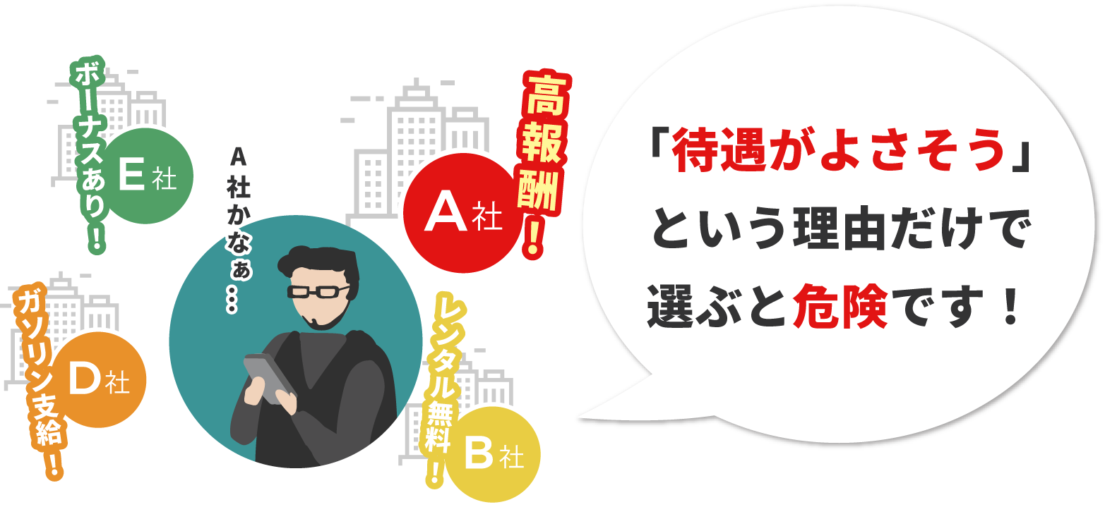 「待遇がよさそう」という理由だけで選ぶと危険です！